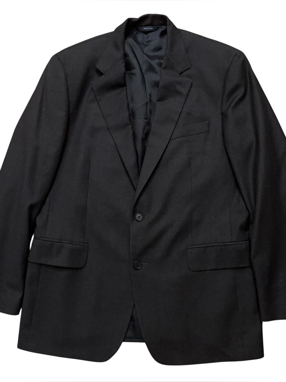 Brooks Brothers Blazer Jacket 40R Wool Cashmere Made in Itay Constructured Black
